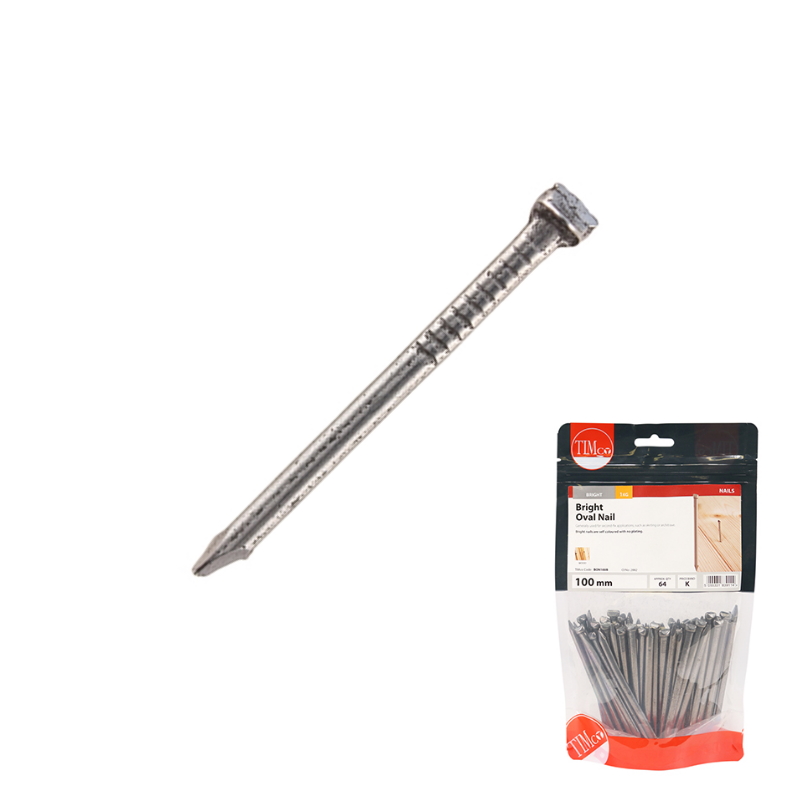 OVAL NAILS 75MM BRIGHT 1KG BON75B