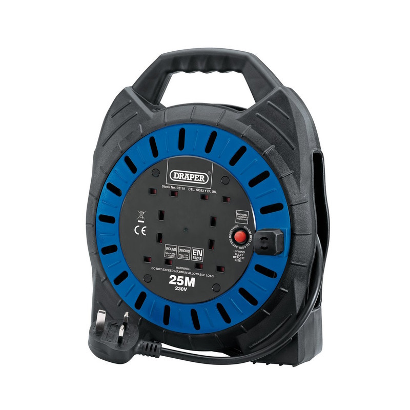 CABLE REEL 240V 13A X 4 25MT