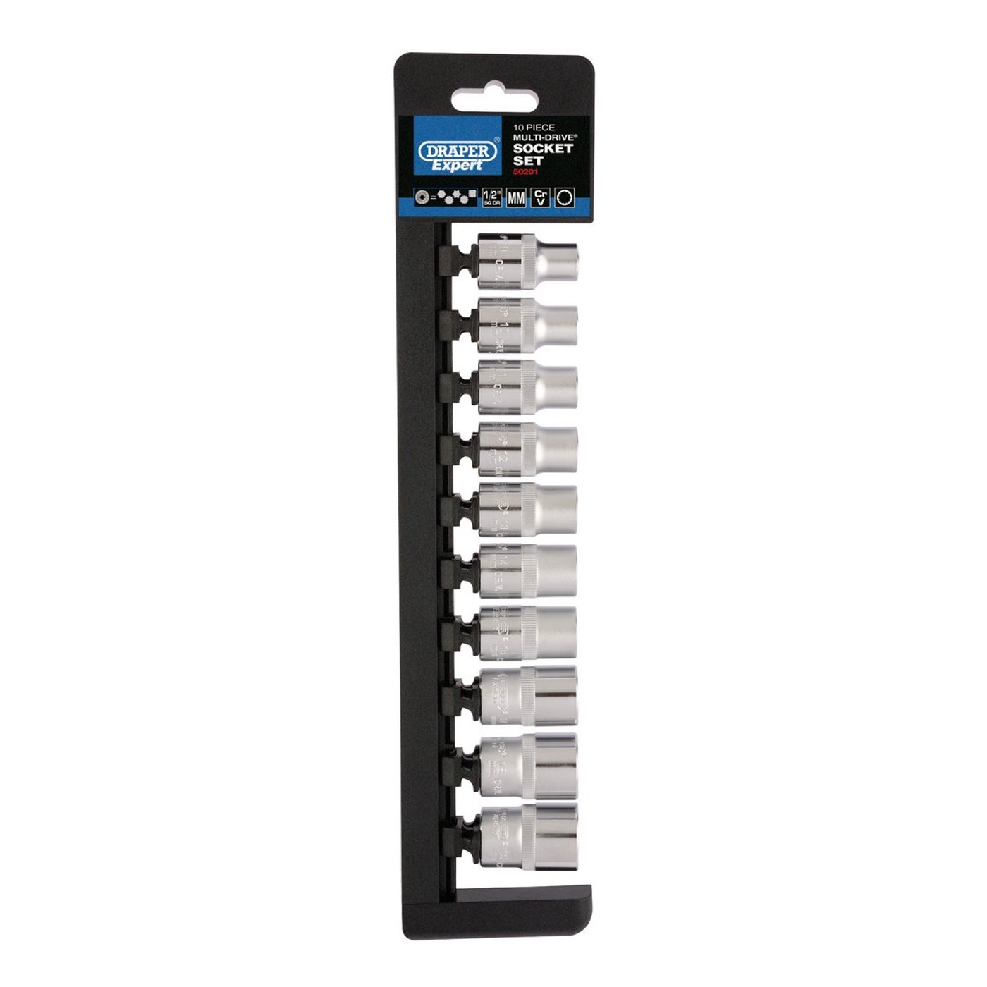 Draper Socket Set 1/2" Multi-Drive 10PC 50201