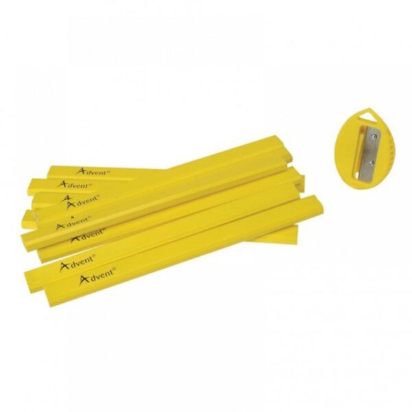 Advent Carpenter's Pencils with Sharpener 1X10